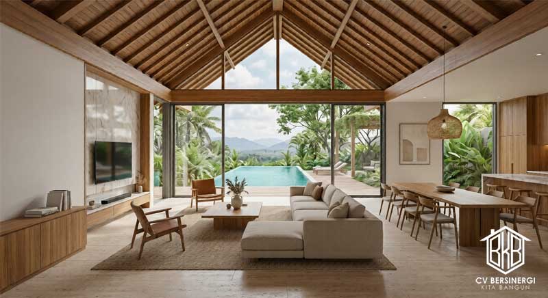 Desain Interior Villa 3D Rendering