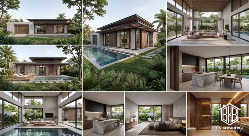 Desain Villa Minimalis 1 Lantai