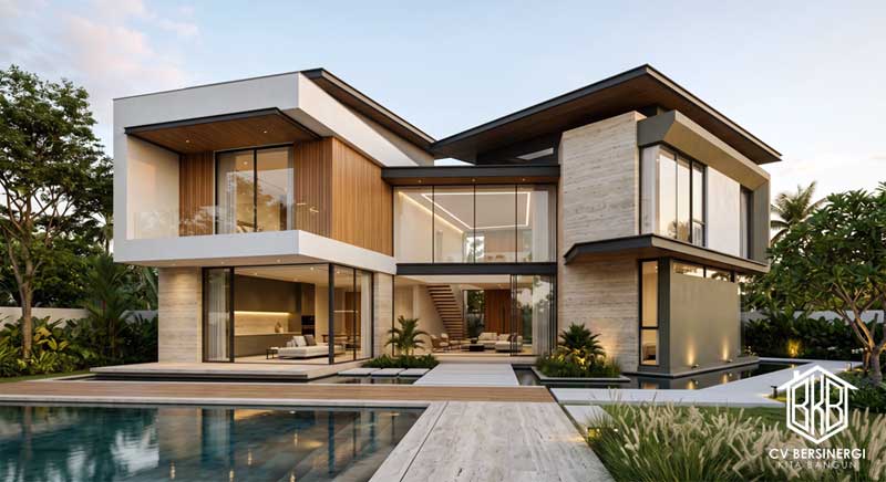 Desain Villa Minimalis Kontemporer